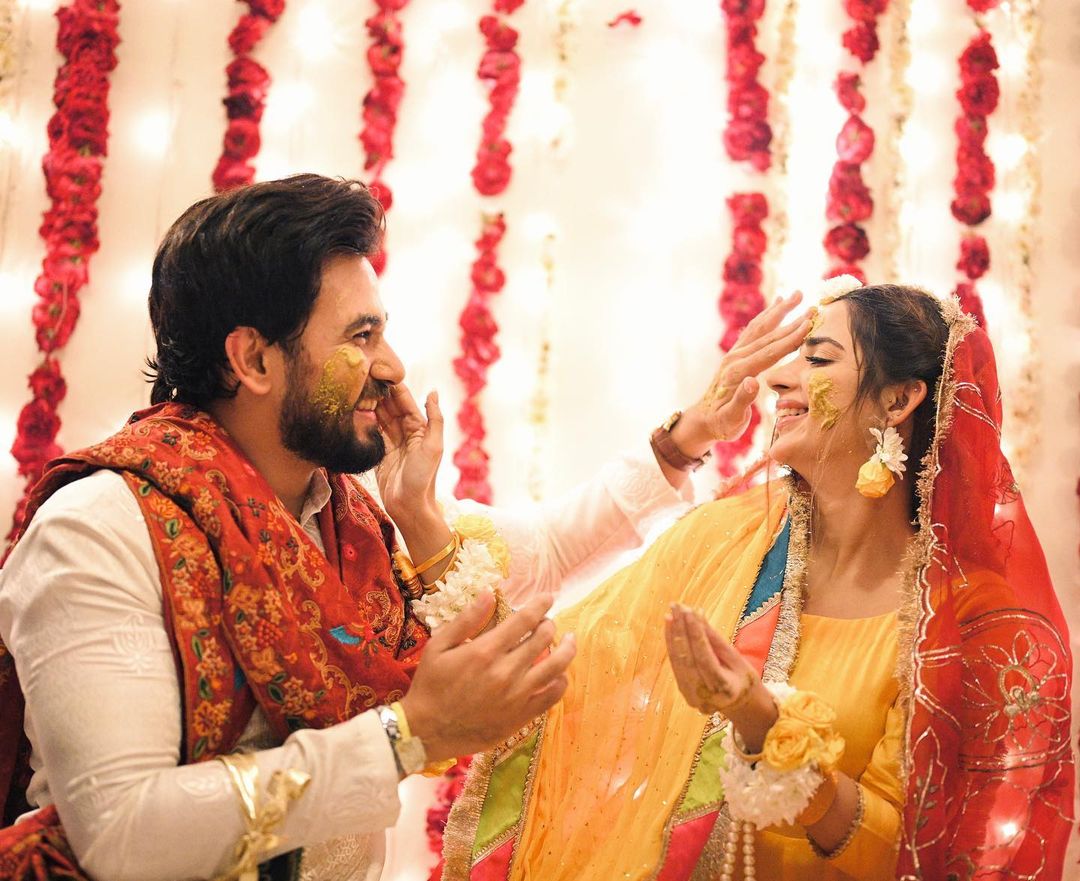 Saboor Aly, Ali Ansari begin wedding festivities with laughter-filled Mayun!