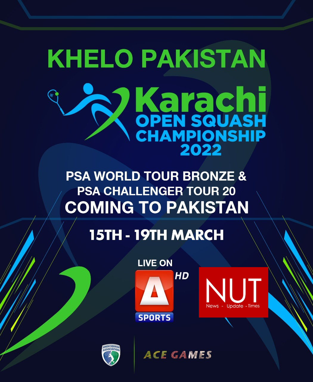 Karachi Open Squash Championship 2022 to kick off from March 15