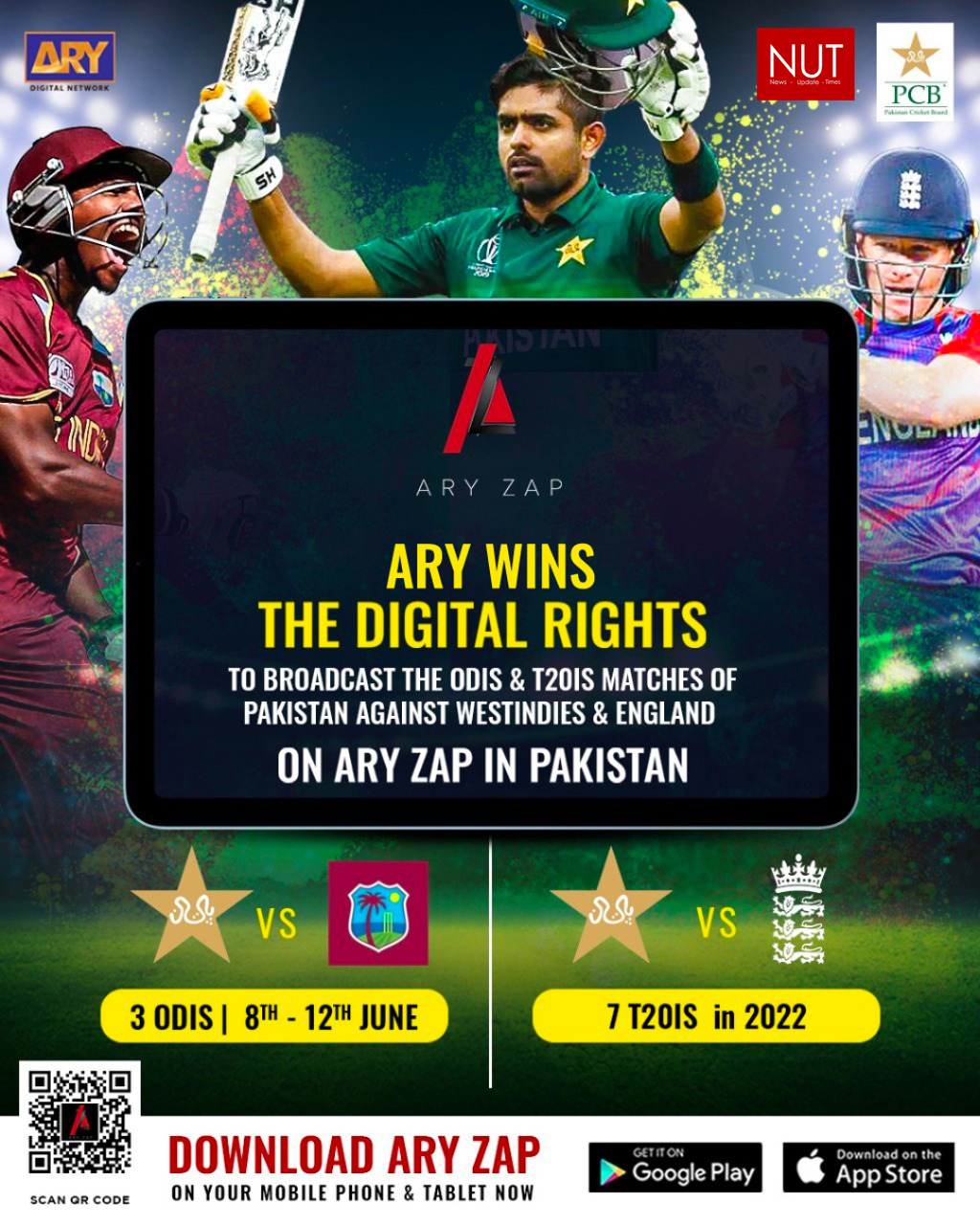 ARY wins live-streaming rights for West Indies ODIs and England T20Is